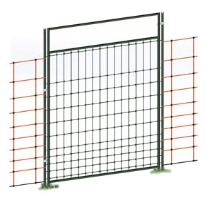 Portillon pour filets de clôture electrique, electrifiable, kit complet, 125 cm