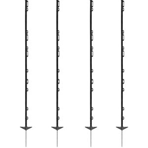 40 x piquets pour clôture électrique farm 156 VOSS.farming, 156 cm, noir