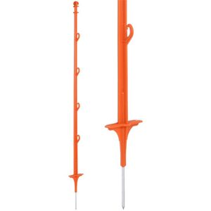 25 piquets de clôture électrique « Variant » hauteur totale 103 cm,  double bêche, orange