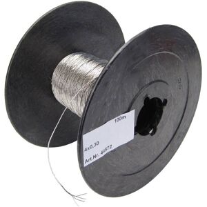 Fil acier en inox, 100 m, 4 x 0,30 conducteurs