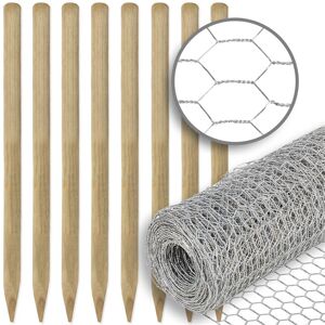 8X Piquets métalliques profilé U, 87 cm, piquets pour Grillage de volière,  Treillis Hexagonal, pour clôture de Jardin, pour Grillage pour Plantes