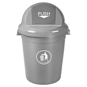 Prodifa Poubelle 80 litres Push ronde grise