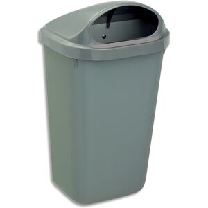 Rossignol Corbeille murale XERIOS GREEN 50L gris en polypropylène recyclé. Fixation murale ou sur poteau