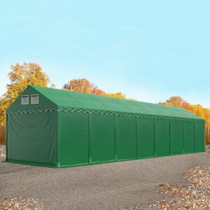 TOOLPORT 4x16 m tente de stockage, PVC 800, H. 2,6 m, vert foncé, sans statique - (37706) - Publicité