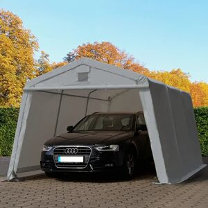 TOOLPORT 3,3x4,7 m, Tente garage, PVC 500, H. 1,95 m, gris - (8031) - Publicité