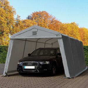 TOOLPORT 3,3x6,2 m, Tente garage, PVC 500, H. 1,95 m, gris - (8032) - Publicité