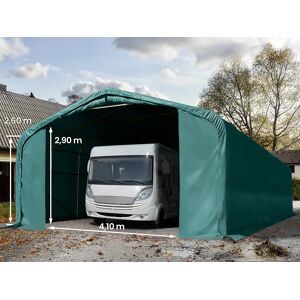 TOOLPORT 6x36 m, Tente garage de stockage, PVC 850, porte 4,1x2,9 m, vert foncé, sans statique - (99493) - Publicité