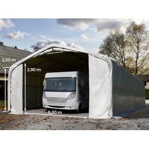 TOOLPORT 7x21 m, Tente garage de stockage, PVC 850, porte 5,0x2,9 m, gris, sans statique - (99499) - Publicité
