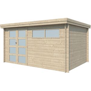 Chalet en bois 12.24 m² moderne avec plancher Beige 421x219x321cm