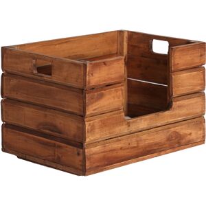 Lastdeco Caisse en Bois de Mahogany Marron 44x38x30 cm