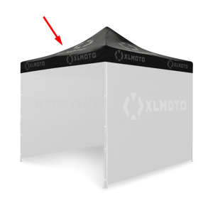 XLMOTO Toile de Toit XLMOTO pour Tente Paddock Easy-Up Noire (TOIT UNIQUEMENT) -