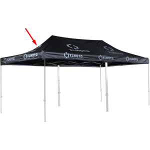 XLMOTO Toile de Toit 6x3m XLMOTO pour Tente Paddock Easy-Up Noire (TOIT UNIQUEMENT) -