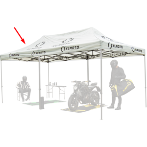 XLMOTO Toile de Toit 6x3m XLMOTO pour Tente Paddock Easy-Up Grise (TOIT UNIQUEMENT) -