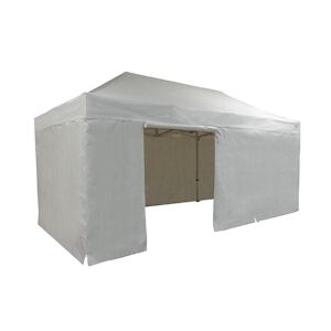 FRANCE BARNUMS Tente pliante PRO 4x6m pack côtés - 6 murs - ALU 55mm/PVC 580g Norme M2 - blanc - FRANCE-BARNUMS