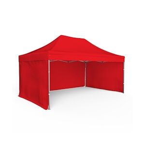 Assalit-Jean Tente pliante Barnum Aluminium 300x450cm - Rouge + 3 murs offerts