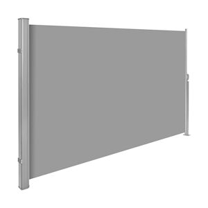 Tectake Paravent rétractable et extensible avec enrouleur - 200 x 300 cm, gris