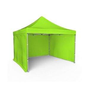 Assalit-Jean Tente pliante Barnum Aluminium 300x300cm - Vert Pomme + 3 murs offerts