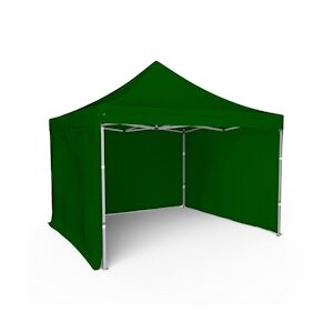 Assalit-Jean Tente pliante Barnum Aluminium 300x300cm - Vert Foncé + 3 murs offerts