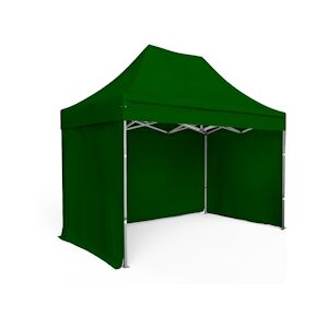 Assalit-Jean Tente pliante Barnum Aluminium 300x200cm - Vert Foncé + 3 murs offerts