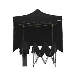 FRANCE BARNUMS Tente pliante 3x3m pack côtés - 4 murs - acier 31mm/polyester 320g - noir - FRANCE-BARNUMS