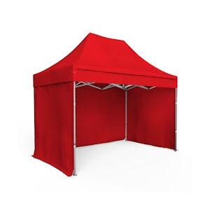 Assalit-Jean Tente pliante Barnum Aluminium 300x200cm - Rouge + 3 murs offerts