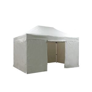 FRANCE BARNUMS Tente pliante PRO 3x4,5m pack côtés - 4 murs - ALU 45mm/polyester 380g Norme M2 - blanc - FRANCE-BARNUMS