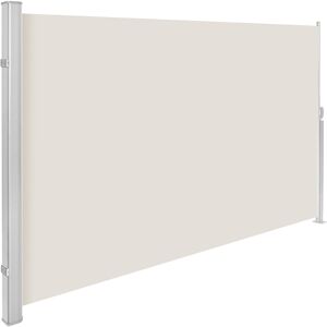 tectake Paravent rétractable et extensible avec enrouleur - 200 x 300 cm, beige -401532 - Publicité