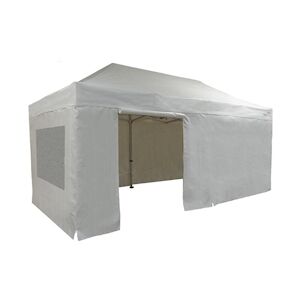 FRANCE BARNUMS Tente pliante PRO 3x6m pack fenêtres - 6 murs - ALU 55mm/PVC 580g Norme M2 - blanc - FRANCE-BARNUMS
