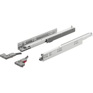 HAFELE Paire de coulisses sous tiroir 400mm amortisseur avec 2 attaches - HAFELE - 433.03.653