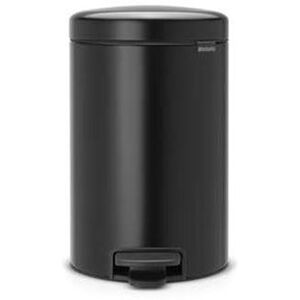 Poubelle Newlcon 12 L noir mat - Brabantia - Noir - Métal Noir - Publicité