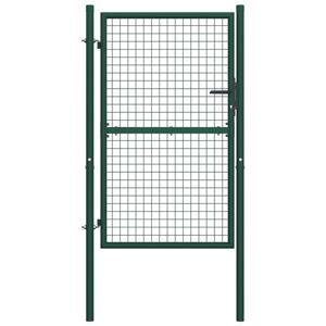 vidaXL Portail de clôture acier 100x200 cm vert - Publicité