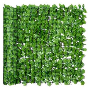 Outsunny Haie artificiel érable brise-vue décoration rouleau 3L x 1H m feuillage réaliste anti-UV vert Vert - Publicité
