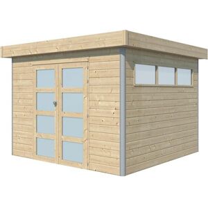 Gardenas - Chalet en bois profil aluminium contemporain 8.7 m² Avec plancher Bois - Publicité