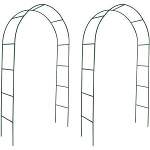 40776 vidaXL Arche de jardin 2 pcs pour plantes grimpantes - Publicité