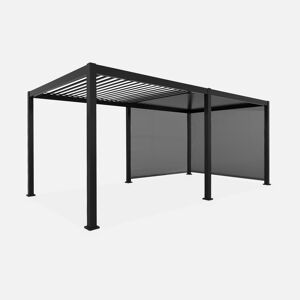 sweeek Pergola Bioclimatique gris anthracite 300x600cm aluminium a lames orientables 2 stores 3m Anthracite