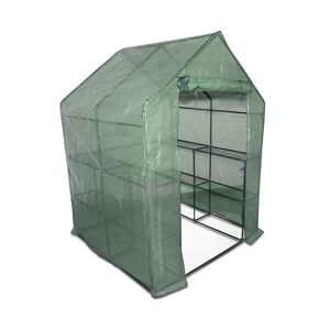 sweeek Serre de jardin Basilic 2m² avec 8 etageres en polyethylene - Vert