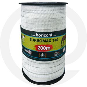 Ruban large TURBOMAX T40 L200 m blanc blanc noir