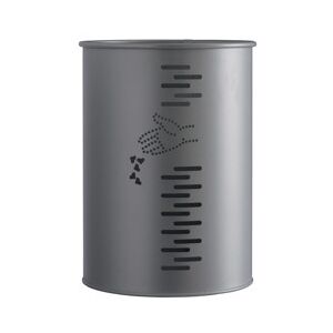 Axess Industries poubelle murale ou sur poteau en acier galvanisé   type cylindrique   coloris...