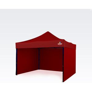 BRIMO Tonnelle 3x3m Gratuit : 3pc parois pleines, 8 sardines de tente et housse de protection + Garantie de 5 ans! rouge