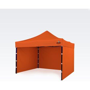 BRIMO Tonnelle 3x3m Gratuit : 3pc parois pleines, 8 sardines de tente et housse de protection + Garantie de 5 ans! orange