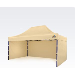 BRIMO Tentes de marché 3x4,5m Gratuit : 3pc parois pleines, 8 sardines de tente et housse de protection + Garantie de 5 ans! beige