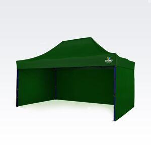 BRIMO Tentes de marché 3x4,5m Gratuit : 3pc parois pleines, 8 sardines de tente et housse de protection + Garantie de 5 ans! vert