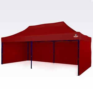 BRIMO Tentes de mariage 3x6m Gratuit : 3pc parois pleines, 12 sardines de tente et housse de protection + Garantie de 5 ans! rouge