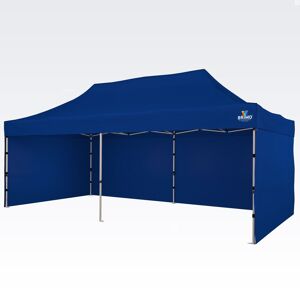 BRIMO Tente de marché 3x6m Gratuit : 3pc parois pleines, 12 sardines de tente et housse de protection + Garantie de 5 ans! bleu