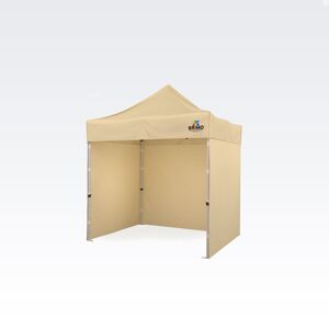 BRIMO Tente pliante 2x2m Gratuit : 3pc parois pleines, 8 sardines de tente et housse de protection + Garantie de 5 ans! beige