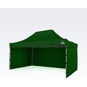 BRIMO Tente de jardin 3x4,5m Gratuit : 3pc parois pleines, 8 sardines de tente et housse de protection + Garantie de 5 ans! vert