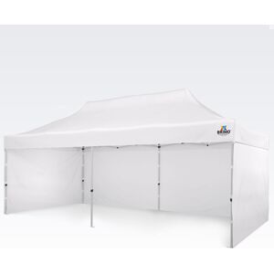 BRIMO Tentes pliantes 3x6m Gratuit : 3pc parois pleines, 12 sardines de tente et housse de protection + Garantie de 5 ans! blanc