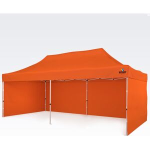 BRIMO Tentes pliantes 3x6m Gratuit : 3pc parois pleines, 12 sardines de tente et housse de protection + Garantie de 5 ans! orange