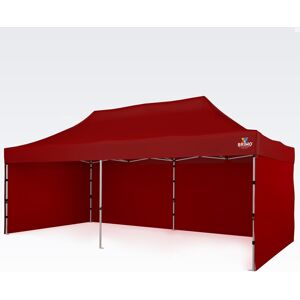 BRIMO Tentes pliantes 3x6m Gratuit : 3pc parois pleines, 12 sardines de tente et housse de protection + Garantie de 5 ans! rouge