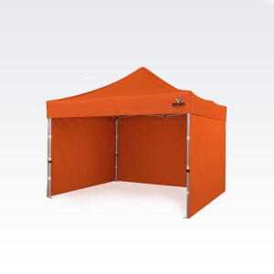 BRIMO Tente de marché 3x3m Gratuit : 3pc parois pleines, 8 sardines de tente et housse de protection + Garantie de 5 ans! orange